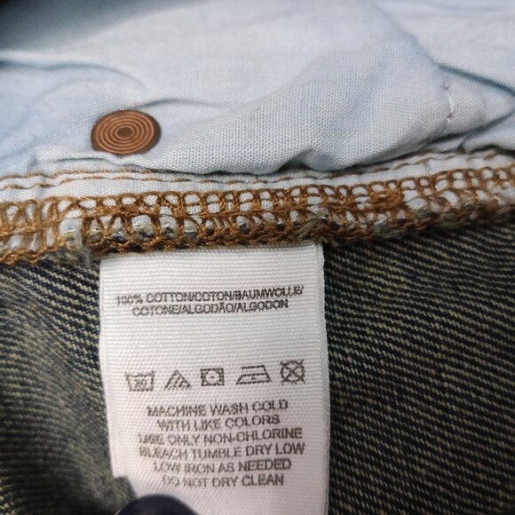 Free People Womens Blue Denim Cut Off Fly Buttons Shorts W28 - Picture 7 of 7